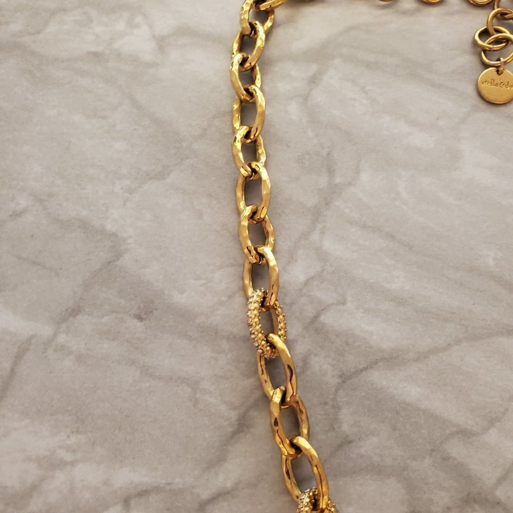 ✨ Stella and Dot Rhinestone Crystal Pave Link Christina Necklace ✨ - Picture 7 of 16